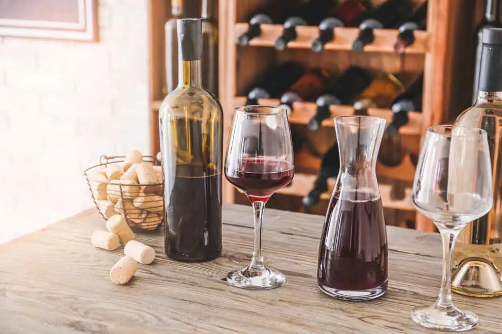 Décantation du vin