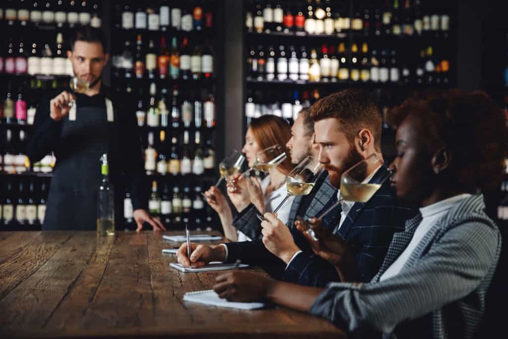 Dégustation chez le caviste